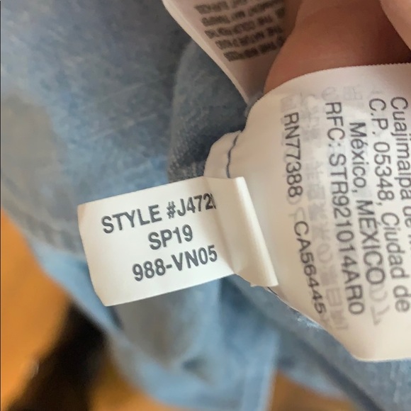 J. Crew Mercantile Classic Chambray Button Down L - Picture 7 of 8